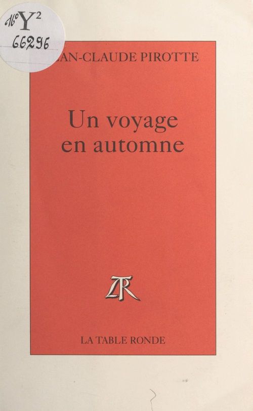 ebook cover of Un voyage en automne, by Jean-Claude Pirotte