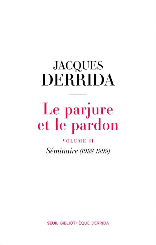 ebook cover of Le Parjure et le Pardon, by Jacques Derrida