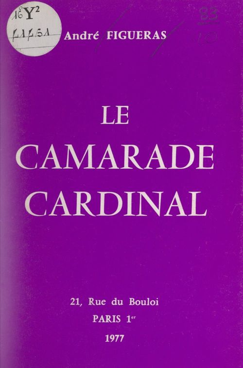 ebook cover of Le camarade cardinal, by Andre Figueras