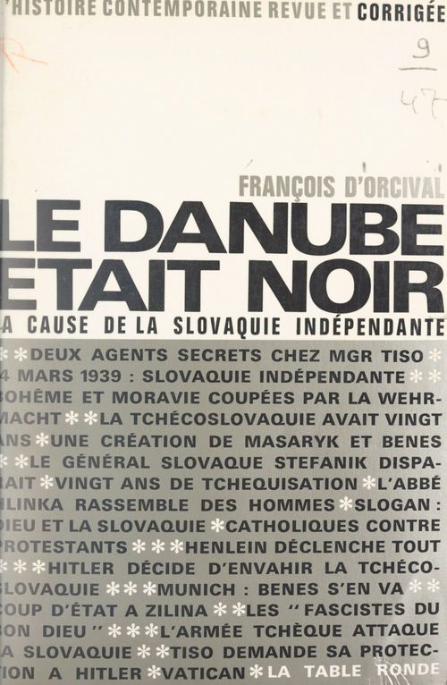 ebook cover of Le Danube était noir, by François d' Orcival
