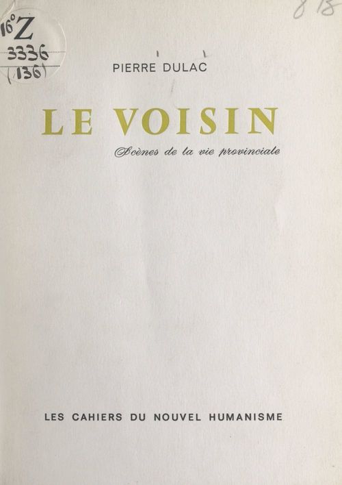 Couverture ebook de Le voisin, de Pierre Dulac