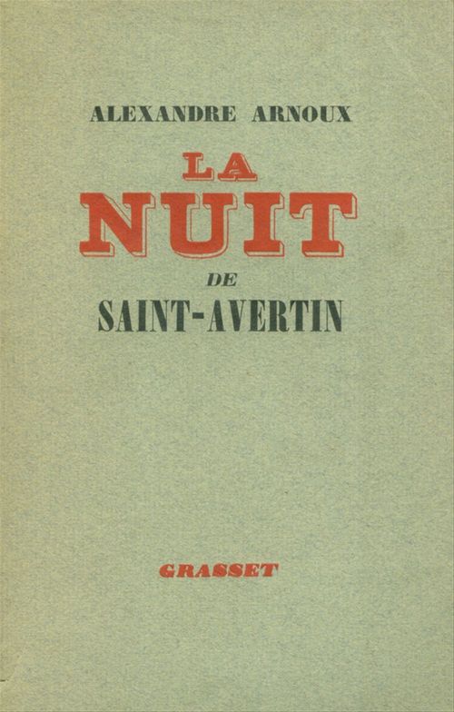 ebook cover of La nuit de Saint-Avertin, by Alexandre Arnoux