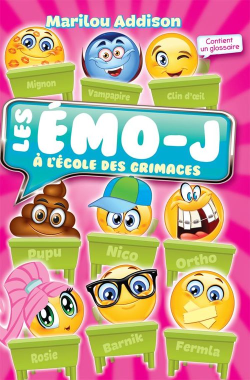 Couverture ebook de À l'école des grimaces, de Marilou Addison