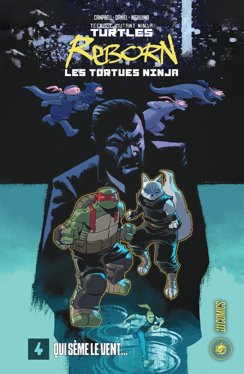 Couverture ebook de Les Tortues Ninja - TMNT Reborn, T4 : Qui sème le vent..., de Sophie Campbell