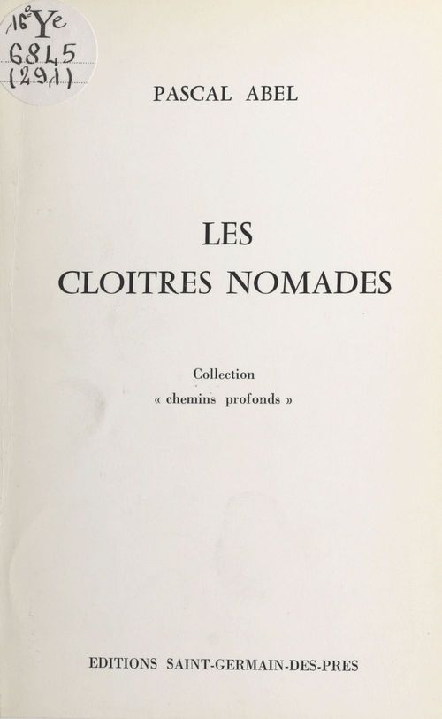 Couverture ebook de Les cloîtres nomades, de Pascal Abel