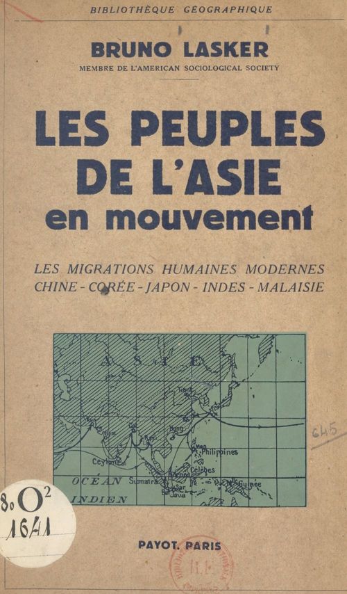 Couverture ebook de Les peuples de l'Asie en mouvement, de Bruno Lasker