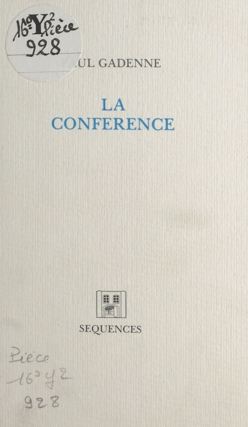 ebook cover of La conférence, by Gadenne Paul