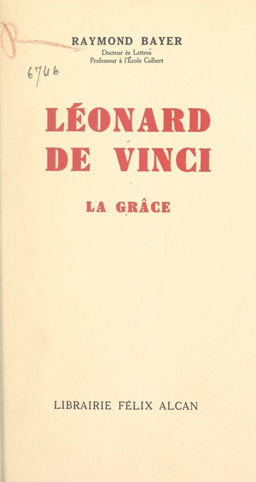 ebook cover of Léonard de Vinci, by Raymond Bayer
