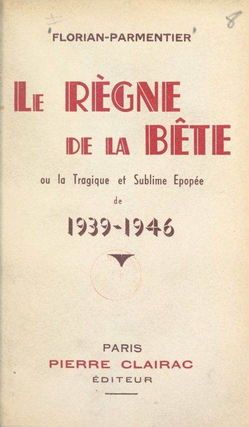Couverture ebook de Le règne de la bête, de Ernest Florian-Parmentier