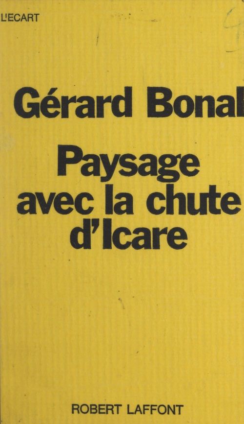 ebook cover of Paysage avec la chute d'Icare, by Gérard Bonal
