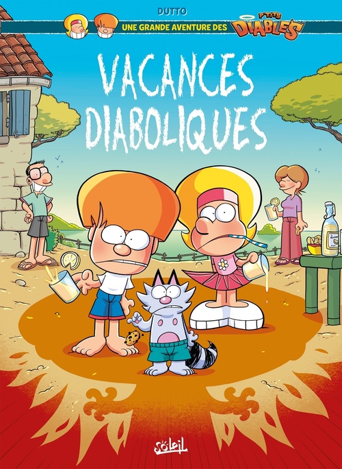 Couverture ebook de Une grande aventure des P'tits Diables T01 - Vacances diaboliques, de Olivier Dutto