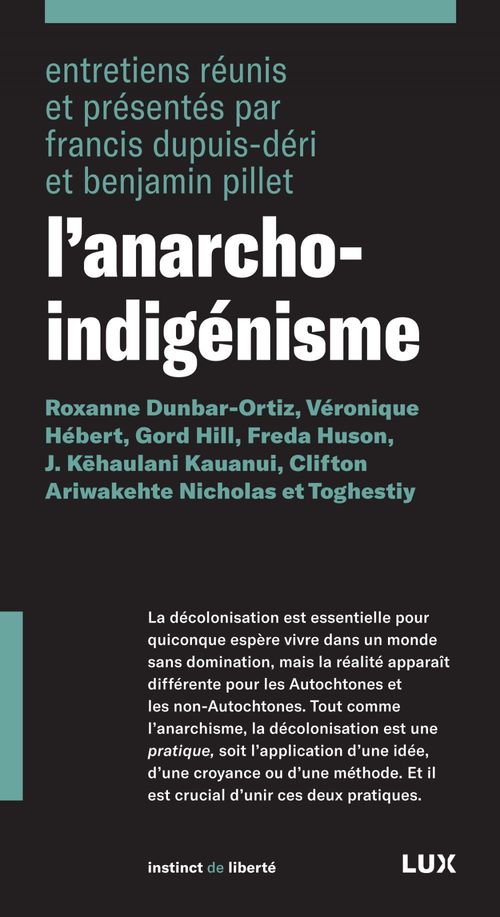 Couverture ebook de L'anarcho-indigénisme, de Francis Dupuis-Déri, Benjamin Pillet