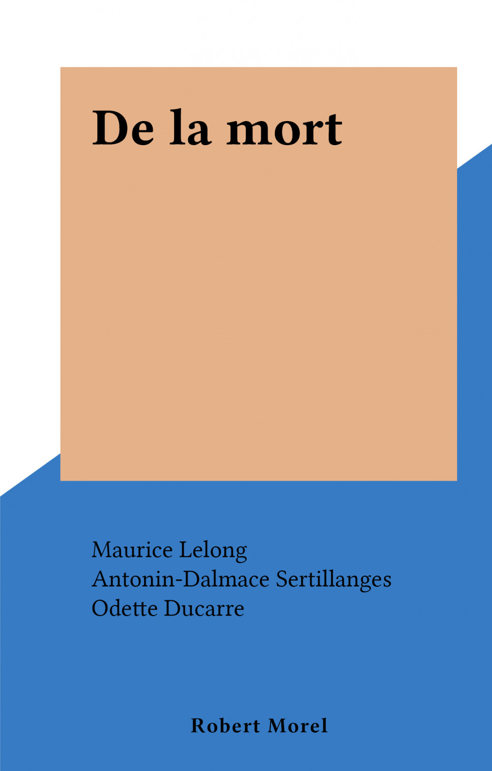 Couverture ebook de De la mort, de Antonin-Dalmace Sertillanges