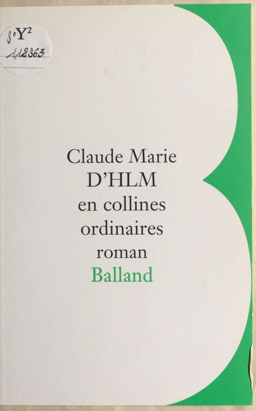 ebook cover of D'HLM en collines ordinaires, by Jean-Jacques Marie