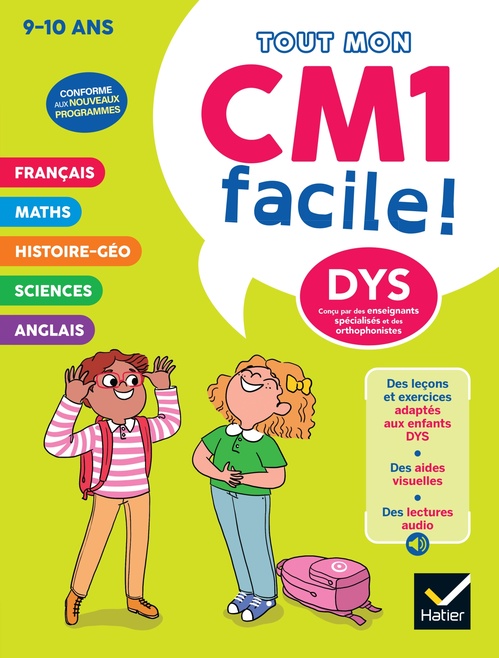 ebook cover of Mon CM1 facile ! Adapté aux enfants DYS ou en difficulté d'apprentissage  - 9/10 ans, by Evelyne Barge, Marco Overzee, Buster Bone