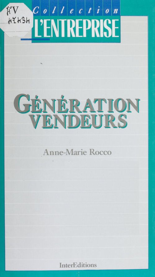 Couverture ebook de Génération vendeurs, de Anne-marie Rocco