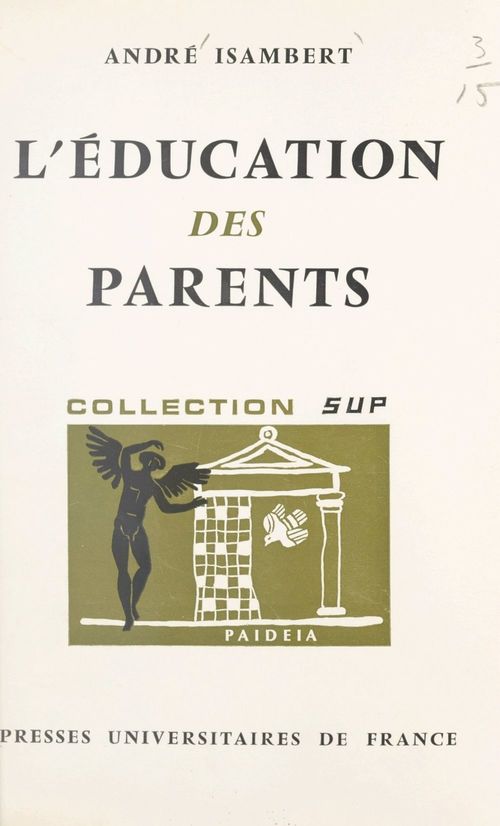 ebook cover of L'éducation des parents, by Andre Isambert