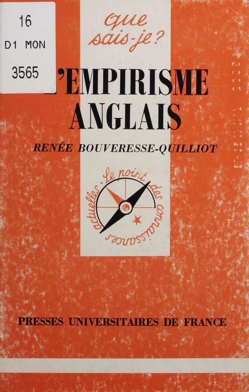 ebook cover of L'Empirisme anglais, by Renee Bouveresse-Quilliot