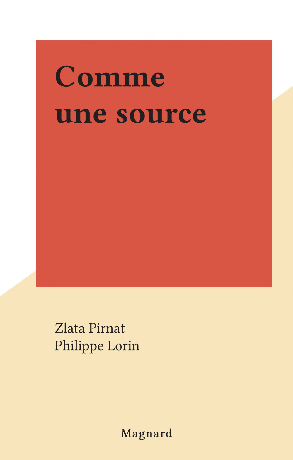 ebook cover of Comme une source, by Zlata Pirnat