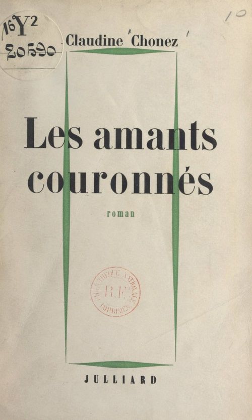 Couverture ebook de Les amants couronnés, de Claudine Chonez