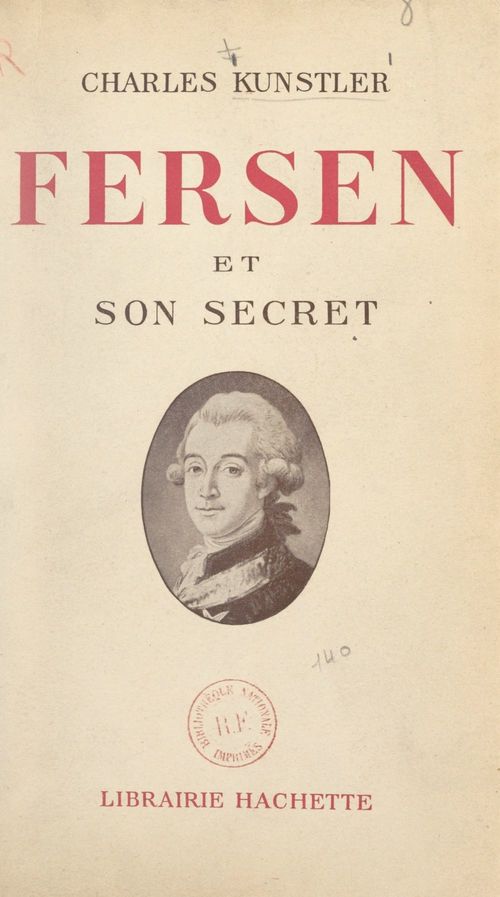 ebook cover of Fersen et son secret, by Charles Kunstler
