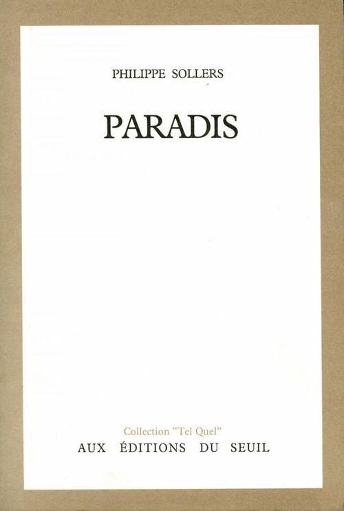 Couverture ebook de Paradis, de Sollers Philippe