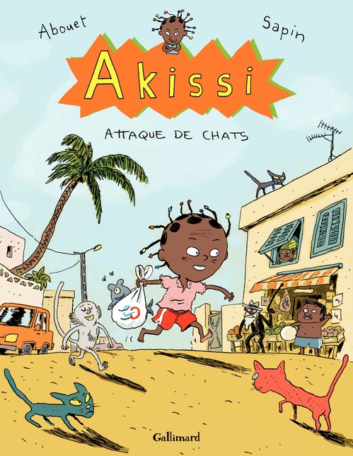 Couverture ebook de Akissi (Tome 1) - Attaque de chats, de Marguerite Abouet, Mathieu Sapin