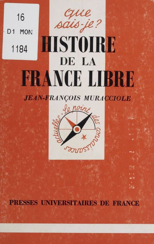 Couverture ebook de Histoire de la France libre, de Jean-François Muracciole