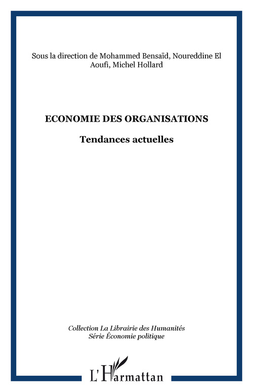 ebook cover of Economie des organisations, by Collectif