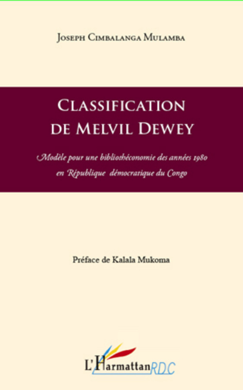 Couverture ebook de Classification de Melvil Dewey, de Joseph Cimbalanga mulamba