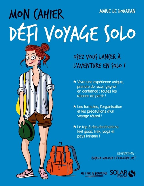 Couverture ebook de Mon cahier Défi voyage solo, de Marie Le Douaran