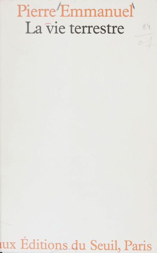ebook cover of La Vie terrestre, by Pierre Emmanuel