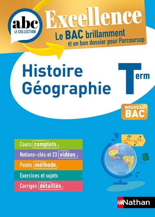 ebook cover of ABC du BAC excellence Histoire Géographie Tle, by Laetitia Benbassat, Frédéric Fouletier, Adèle Gaillot, Pascal Jézéquel, Servane Marzin, Alain Rajot
