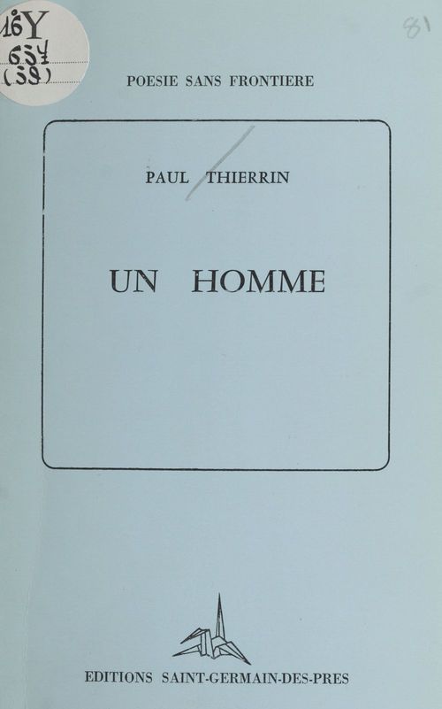 Couverture ebook de Un homme, de Paul Thierrin