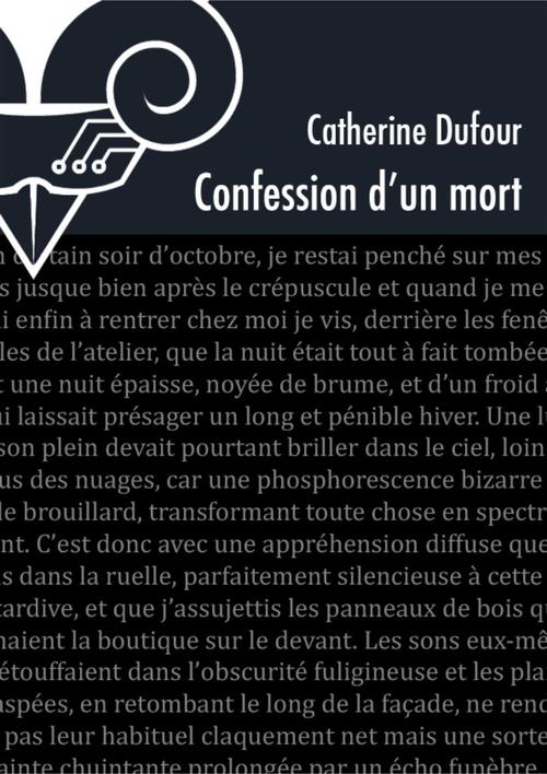 ebook cover of Confession d'un mort, by Catherine Dufour