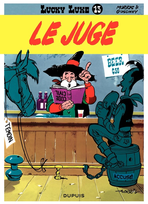 Couverture ebook de Lucky Luke - Tome 13 - Le Juge, de Morris, René Goscinny