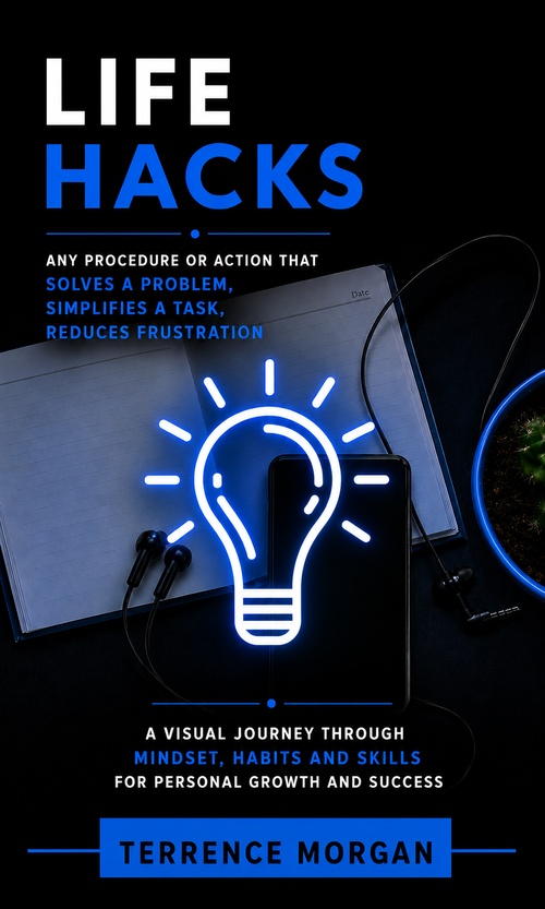 ebook cover of Life Hacks: Any Procedure or Action That Solves a Problem, Simplifies a Task, Reduces Frustration, by Terrence Morgan