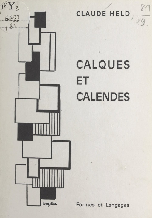 ebook cover of Calques et calendes, by Claude Held
