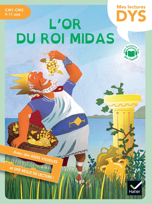 Couverture ebook de L'or du roi Midas - Lecture adaptée - CM1-CM2, de Hélène Kérillis
