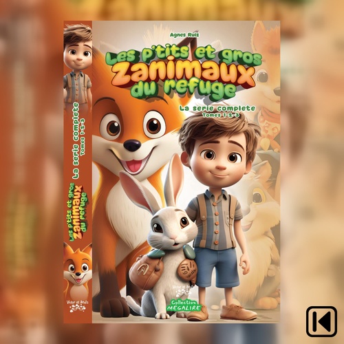 Couverture audiobook de Les p´tits et gros zanimaux du refuge. La série complète tome 1-2-3-4, de Agnès Ruiz