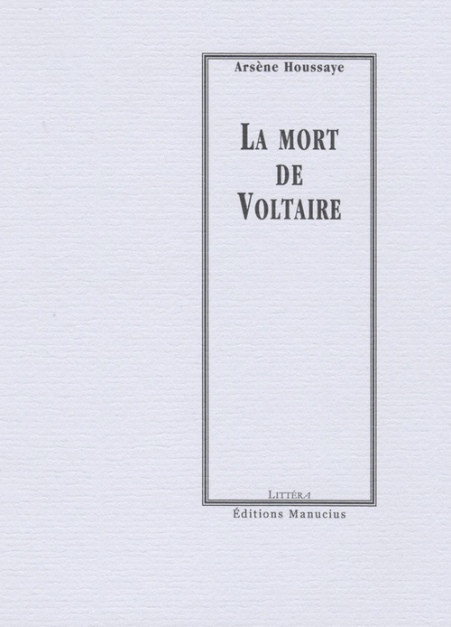 ebook cover of La mort de Voltaire, by Arsène Houssaye
