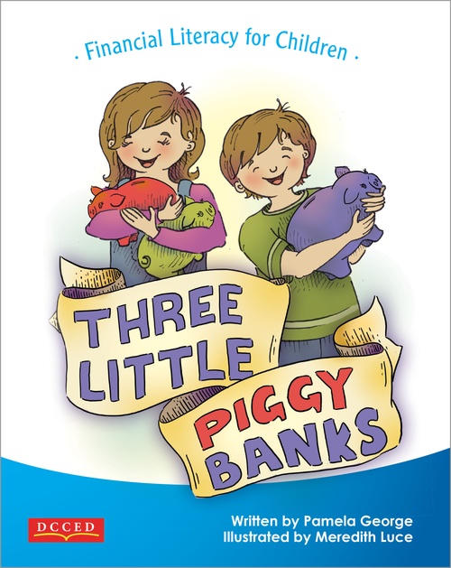 Couverture ebook de Three Little Piggy Banks, de Pamela George