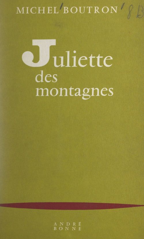 Couverture ebook de Juliette des montagnes, de Michel Boutron