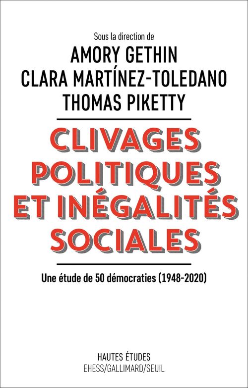 Couverture ebook de Clivages politiques et inégalités sociales, de Collectif, Thomas Piketty, Amory Gethin, Clara Martinez-toledano