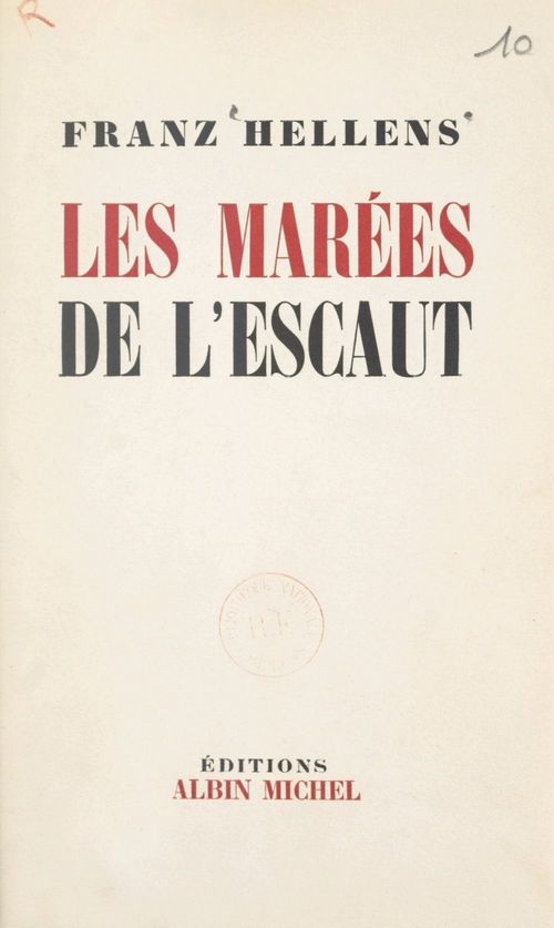 Couverture ebook de Les marées de l'Escaut, de Franz Hellens