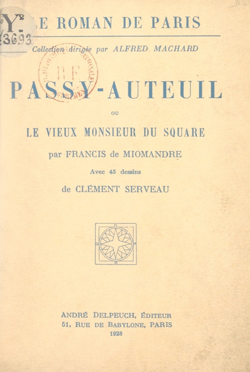 Couverture ebook de Passy-Auteuil, de Francis De Miomandre