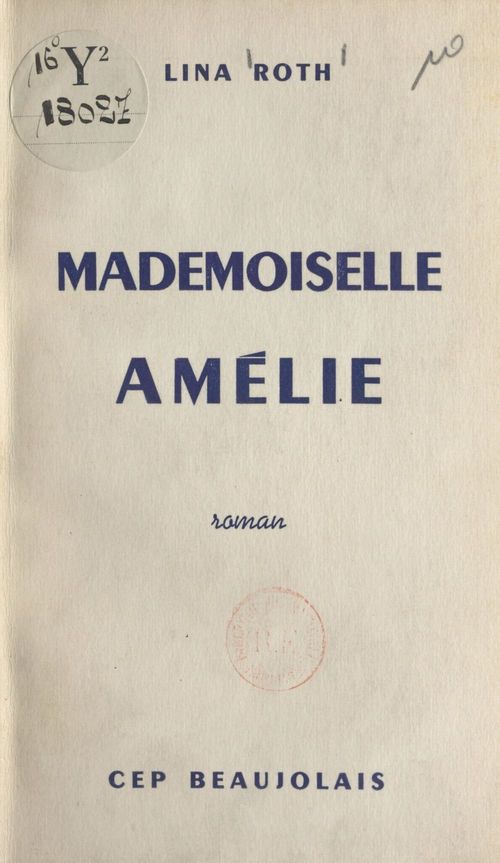 Couverture ebook de Mademoiselle Amélie, de Lina Roth