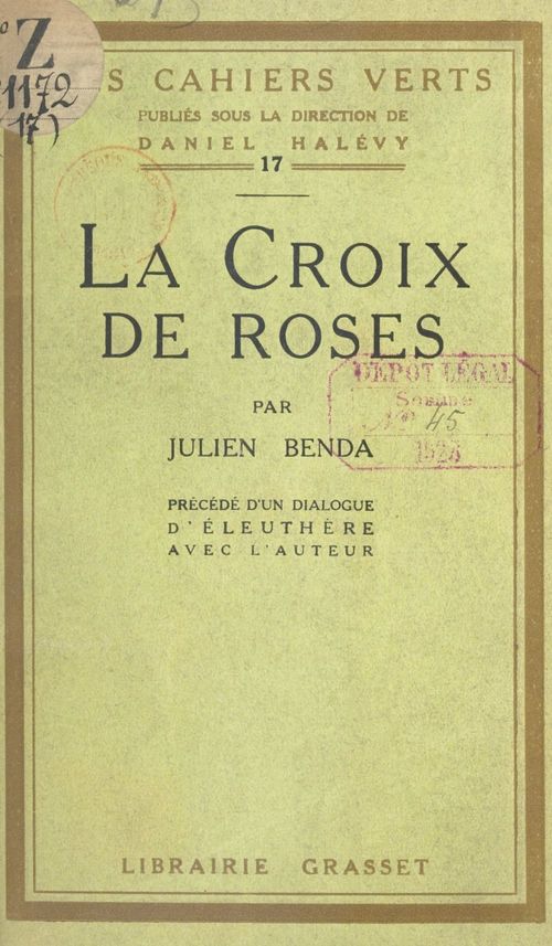 ebook cover of La croix de roses, by Julien Benda