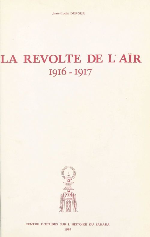 Couverture ebook de La révolte de l'Aïr, de Jean-Louis Dufour