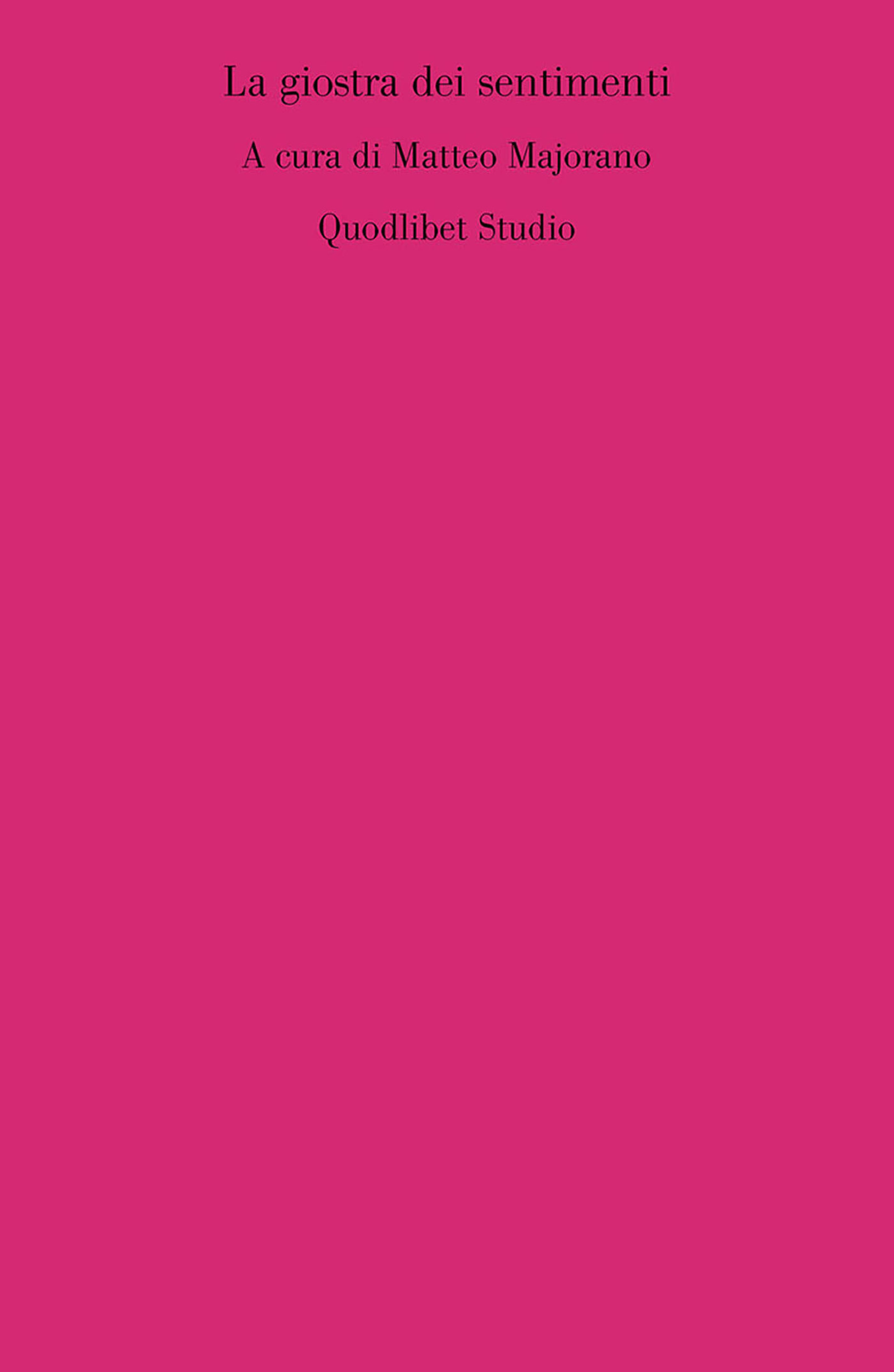 Couverture ebook de La giostra dei sentimenti, de Matteo Majorano